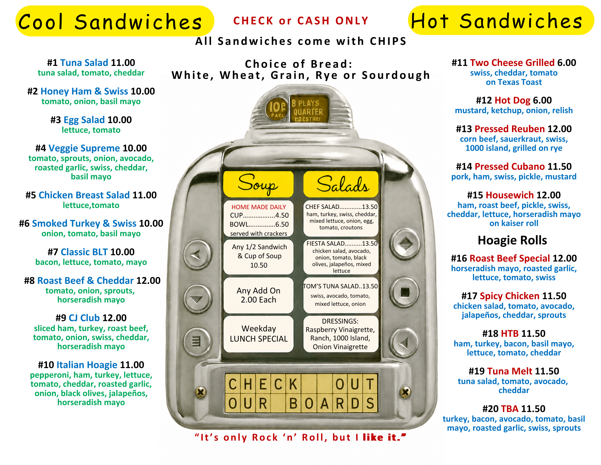 Carrabelle Junction current menu page 2